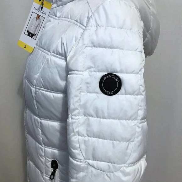 Nautica NWT White Puffer Water Resistant Jacket Women Various - Picture 8 of 16